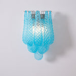 Lagoon Bloom Wall Sconce – Hand-Blown Glass Floral Wall Light for Modern Interiors