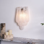 Lagoon Bloom Wall Sconce – Hand-Blown Glass Floral Wall Light for Modern Interiors