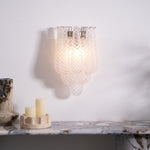 Lagoon Bloom Wall Sconce – Hand-Blown Glass Floral Wall Light for Modern Interiors