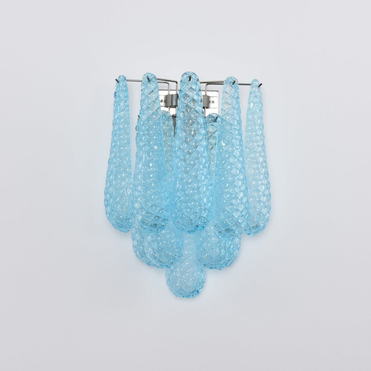 Lagoon Bloom Wall Sconce – Hand-Blown Glass Floral Wall Light for Modern Interiors