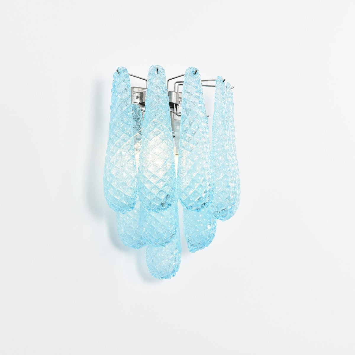 Lagoon Bloom Wall Sconce – Hand-Blown Glass Floral Wall Light for Modern Interiors