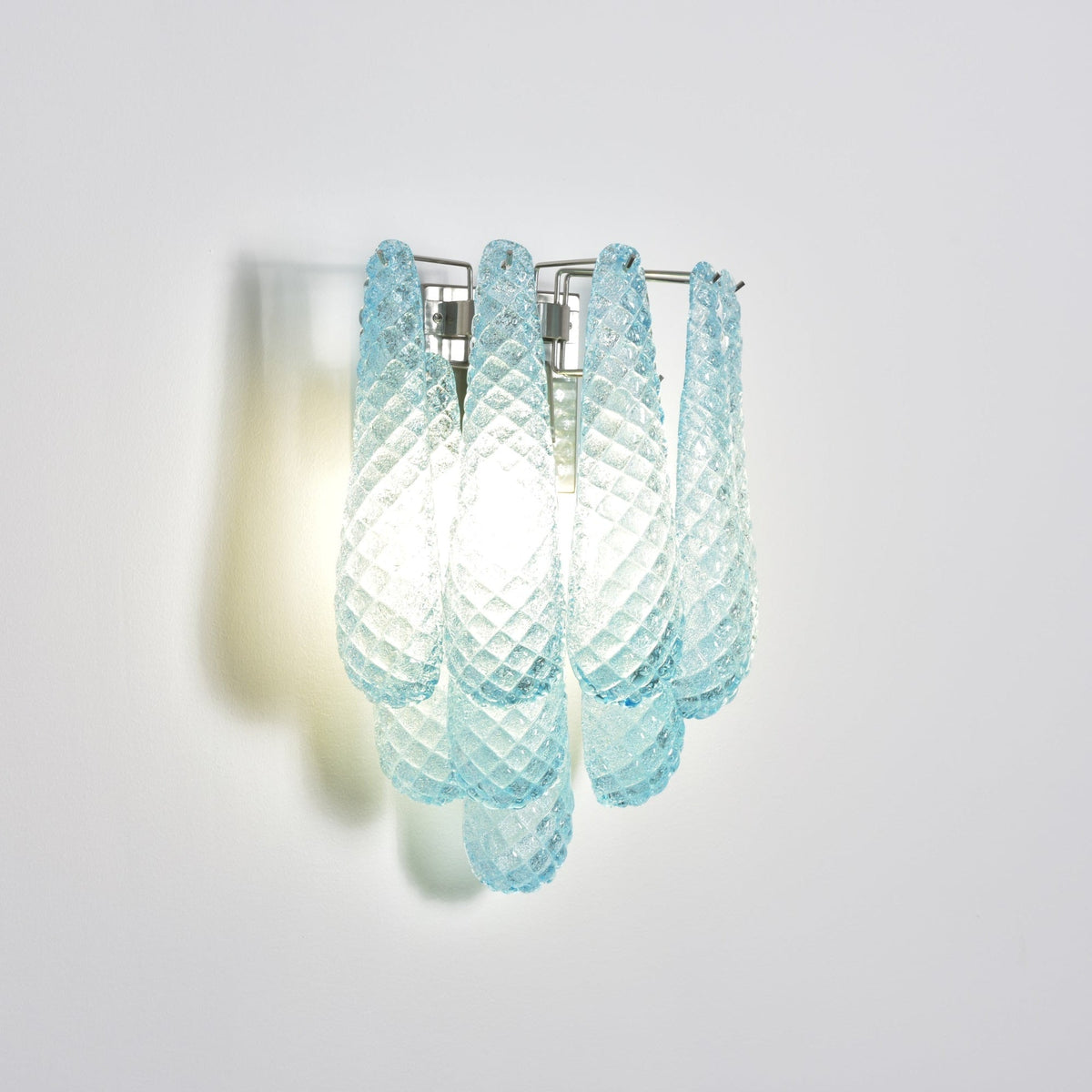 Lagoon Bloom Wall Sconce – Hand-Blown Glass Floral Wall Light for Modern Interiors