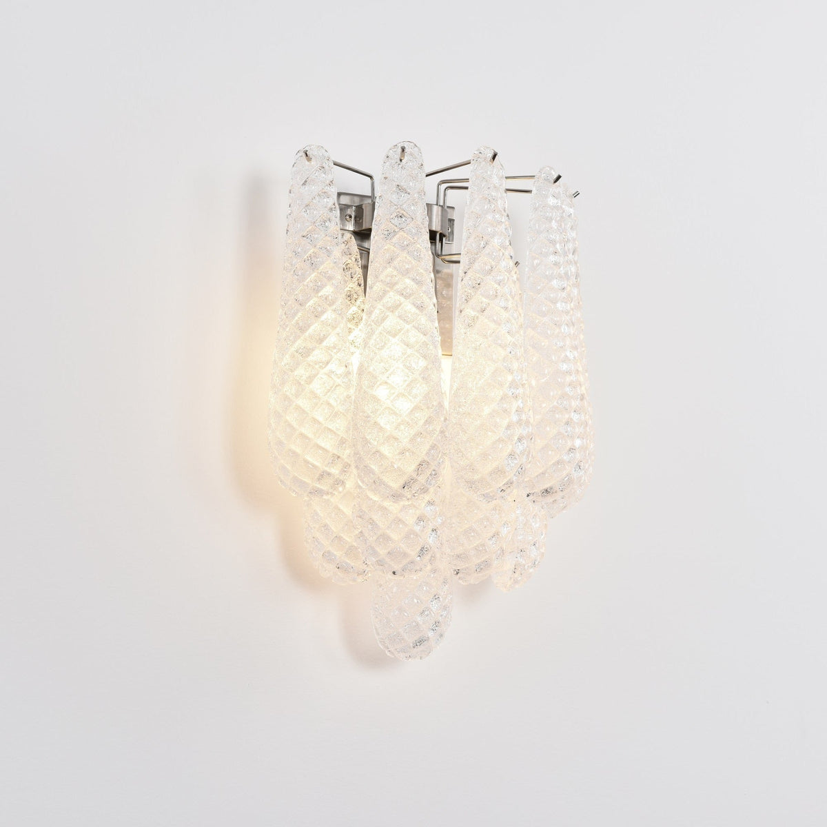 Lagoon Bloom Wall Sconce – Hand-Blown Glass Floral Wall Light for Modern Interiors