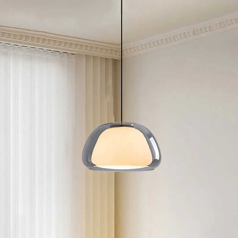 Modern Milk Glass Pendant Lamp