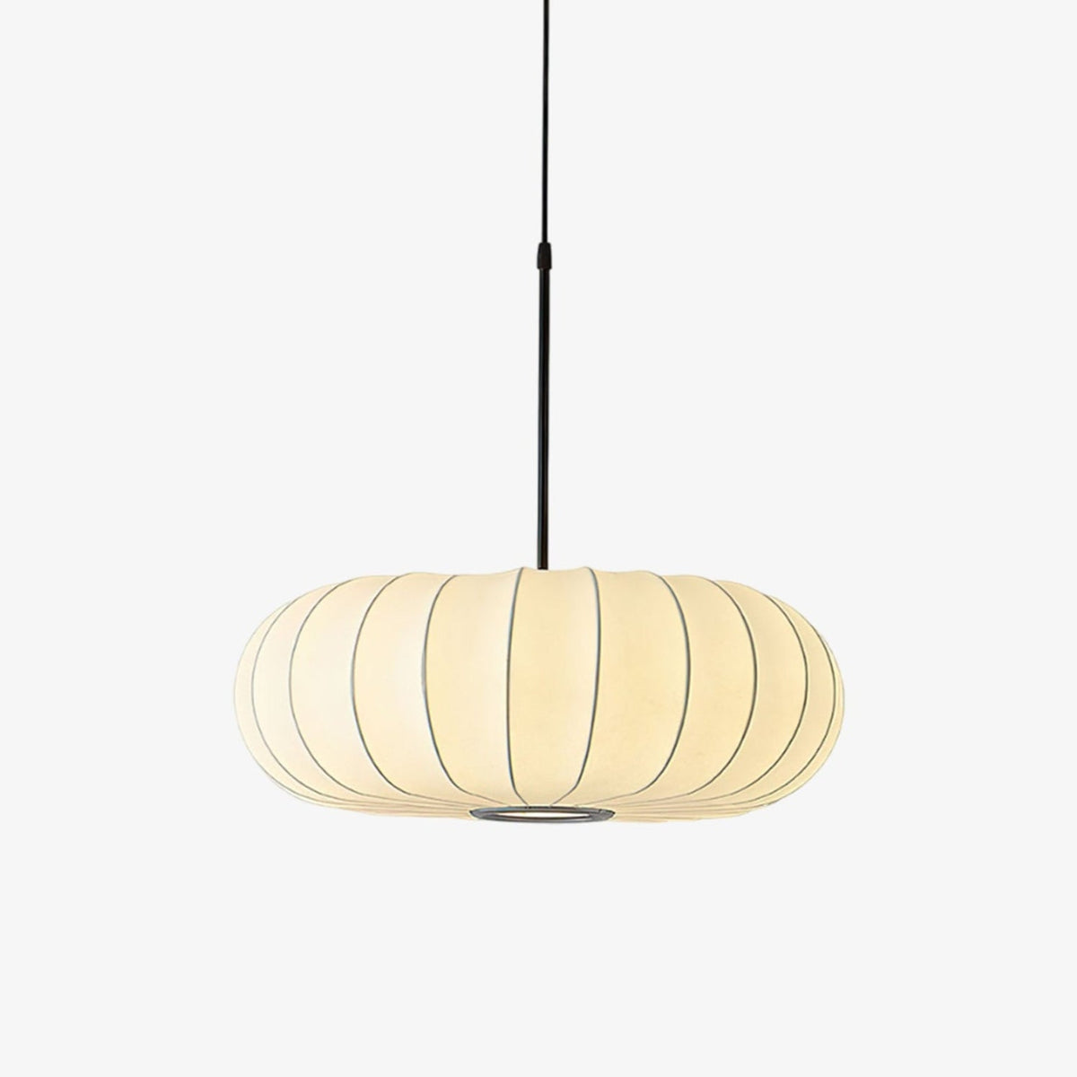 Lantern Silk Pendant Light – Modern Designer Hanging Lamp for Dining & Living