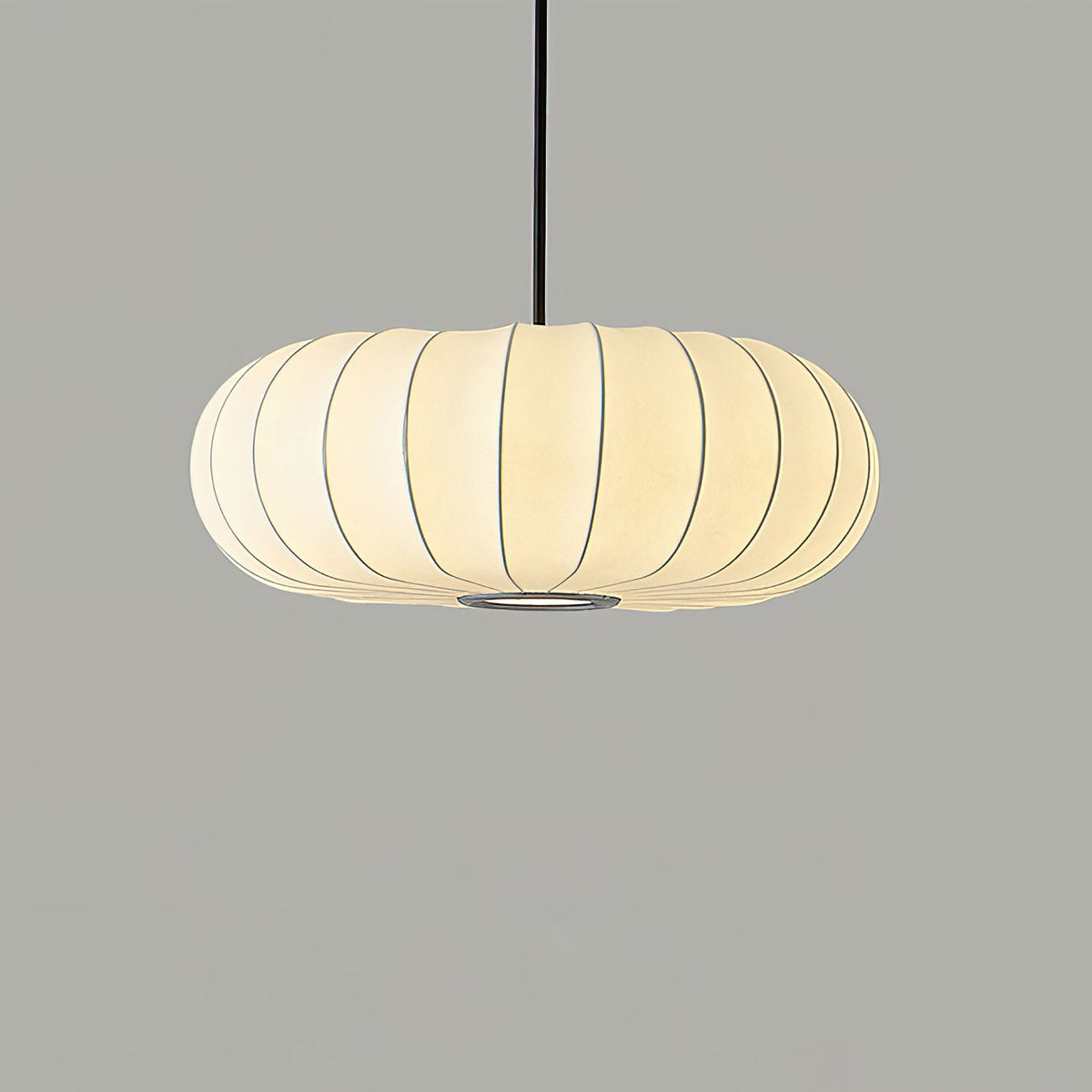 Lantern Silk Pendant Light – Modern Designer Hanging Lamp for Dining & Living