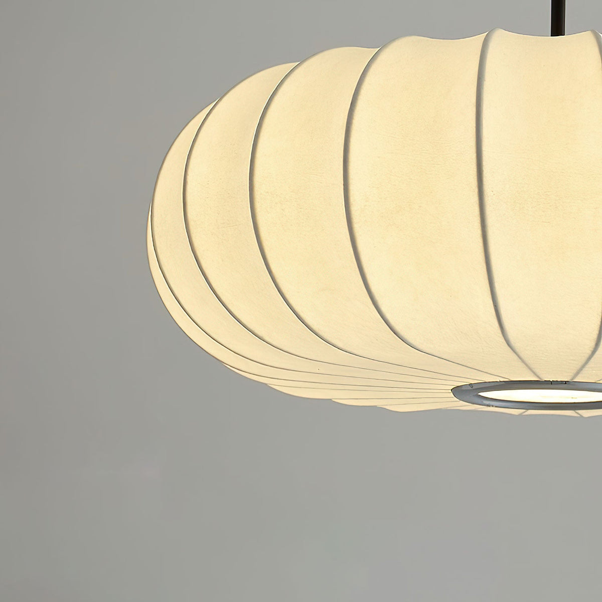 Lantern Silk Pendant Light – Modern Designer Hanging Lamp for Dining & Living