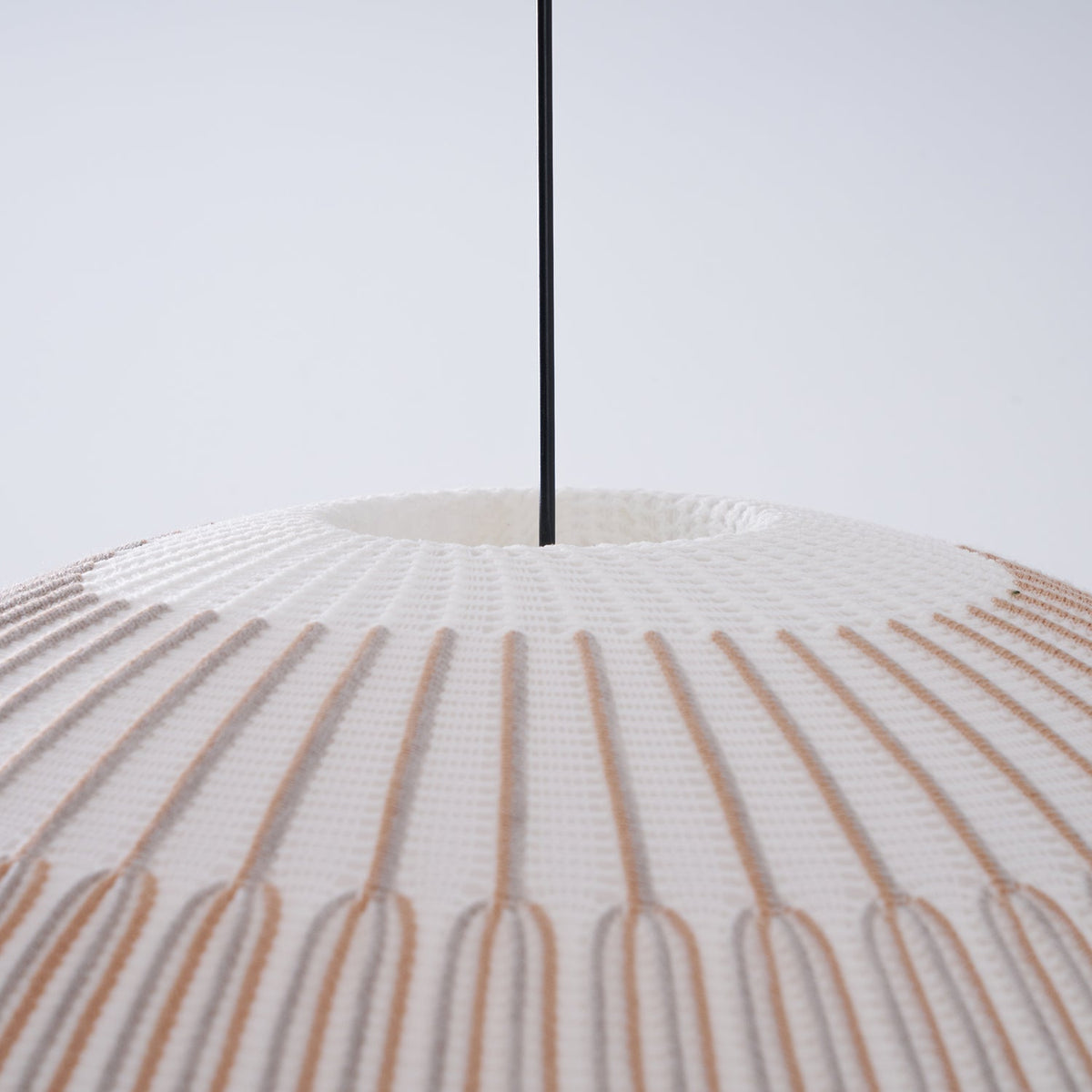 Lantern Knit Pendant Light – Woven Fabric Shade, Modern Minimalist Ceiling Lamp