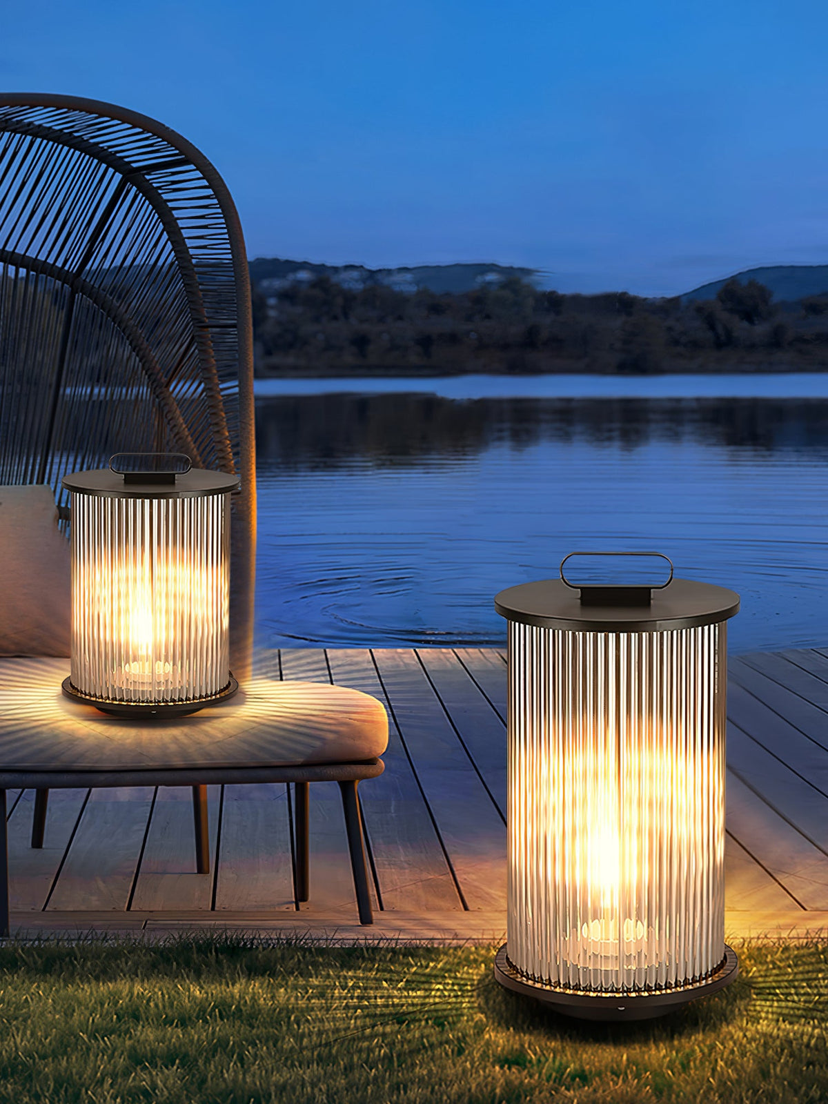Ambient Line Lantern Garden Light – Stainless Steel Outdoor Post Lamp