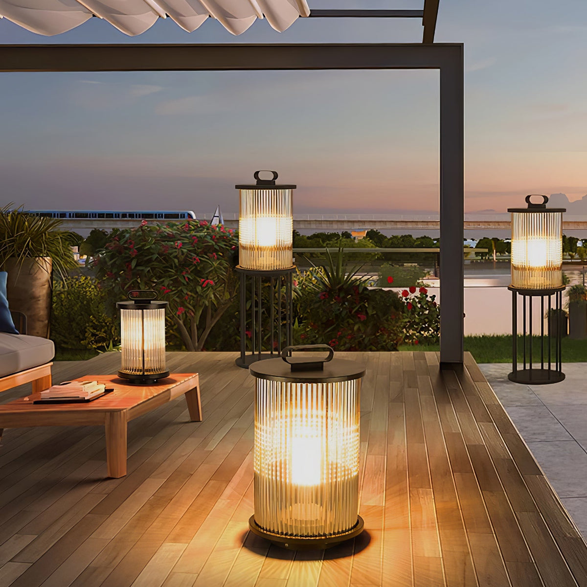 Ambient Line Lantern Garden Light – Stainless Steel Outdoor Post Lamp
