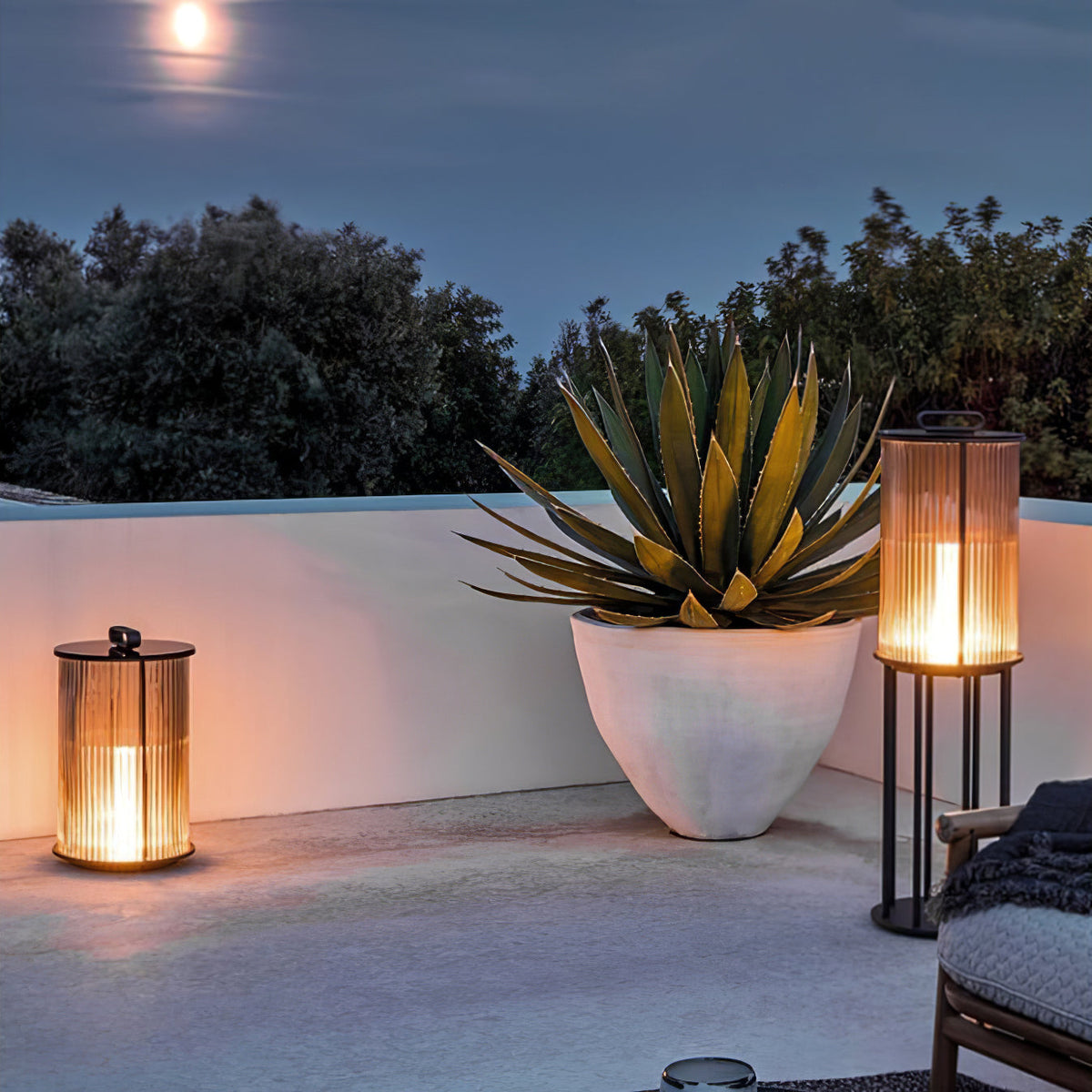 Ambient Line Lantern Garden Light – Stainless Steel Outdoor Post Lamp