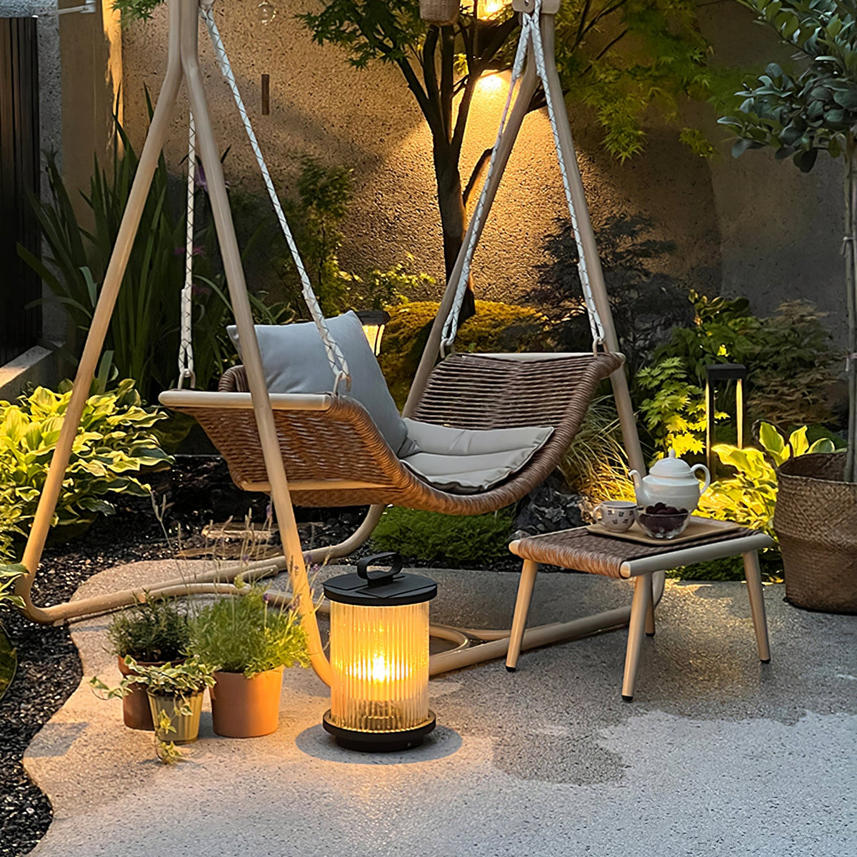 Ambient Line Lantern Garden Light – Stainless Steel Outdoor Post Lamp