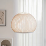 Lantern Knit Pendant Light – Woven Fabric Shade, Modern Minimalist Ceiling Lamp