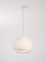 Lantern Knit Pendant Light – Woven Fabric Shade, Modern Minimalist Ceiling Lamp