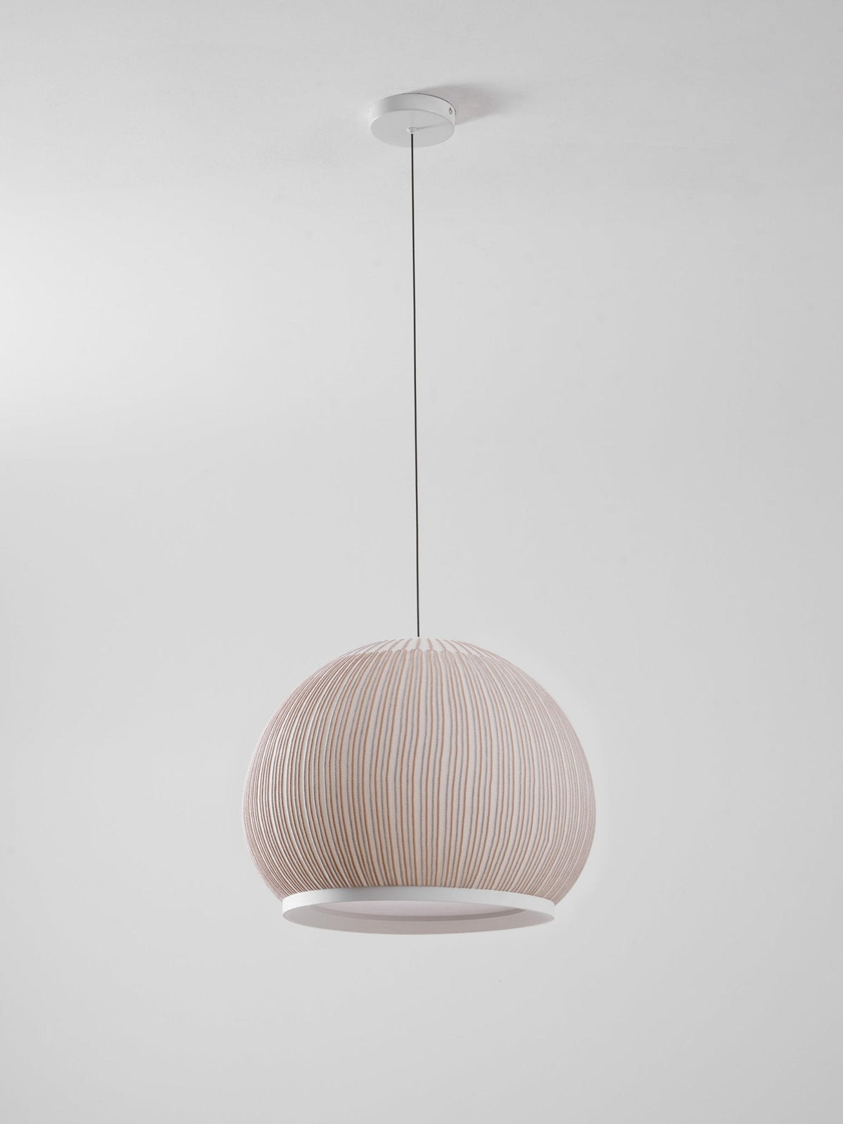 Lantern Knit Pendant Light – Woven Fabric Shade, Modern Minimalist Ceiling Lamp