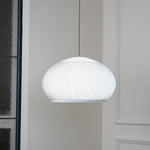 Lantern Knit Pendant Light – Woven Fabric Shade, Modern Minimalist Ceiling Lamp