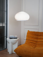Lantern Knit Pendant Light – Woven Fabric Shade, Modern Minimalist Ceiling Lamp