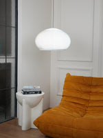 Lantern Knit Pendant Light – Woven Fabric Shade, Modern Minimalist Ceiling Lamp