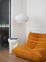Lantern Knit Pendant Light – Woven Fabric Shade, Modern Minimalist Ceiling Lamp