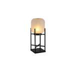Aurora Lantern Floor Lamp – Modern Outdoor Lighting in Stainless Steel and Glass