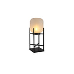 Aurora Lantern Floor Lamp – Modern Outdoor Lighting in Stainless Steel and Glass
