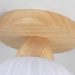 Large Flower Bag Ceiling Lamp in Wood and Acrylic for Modern Interiors
