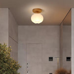 Large Flower Bag Ceiling Lamp in Wood and Acrylic for Modern Interiors