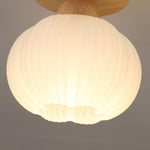 Large Flower Bag Ceiling Lamp in Wood and Acrylic for Modern Interiors
