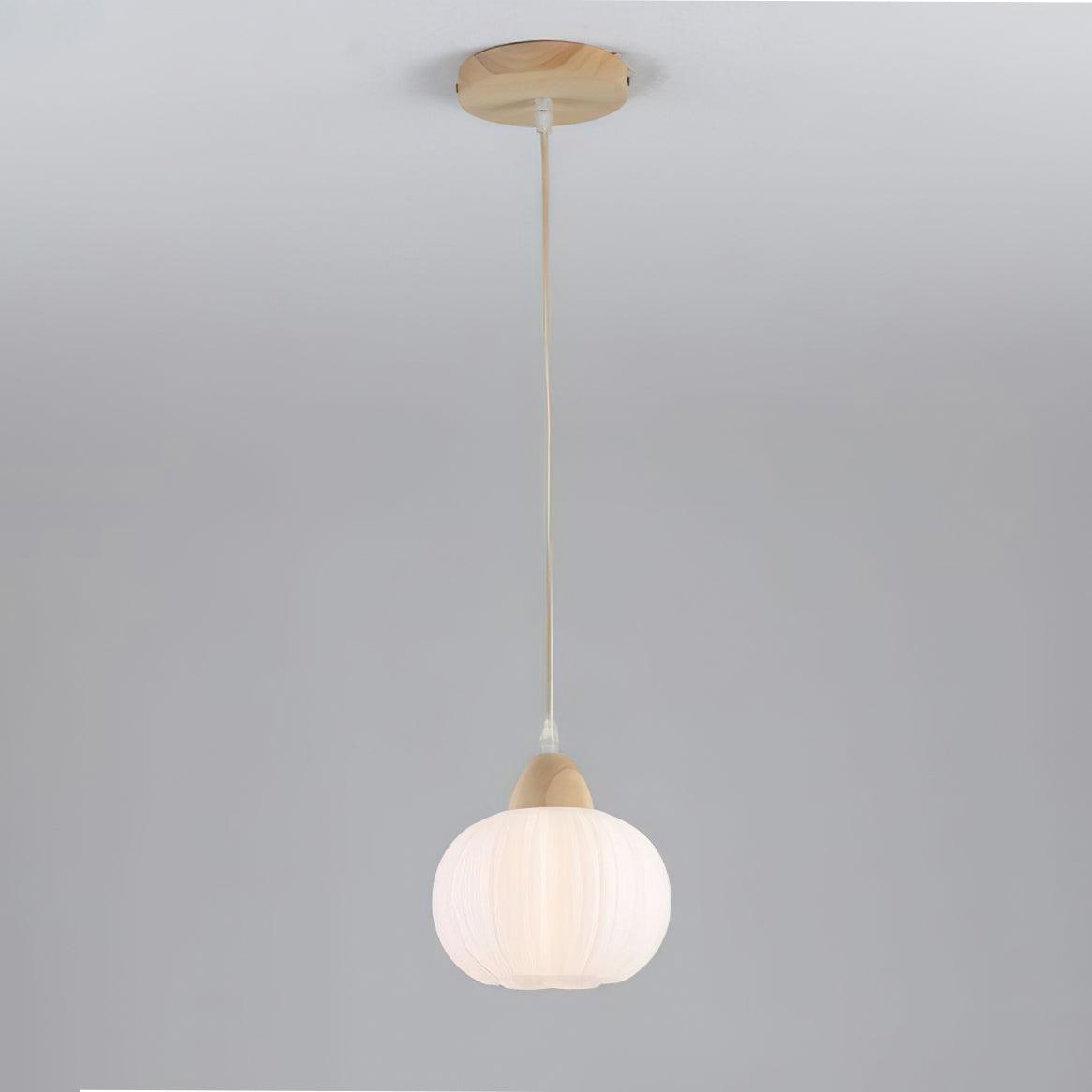 Large Flower Bag Pendant Light – Wooden & Acrylic Modern Hanging Lamp for Dining Room