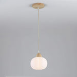 Large Flower Bag Pendant Light – Wooden & Acrylic Modern Hanging Lamp for Dining Room