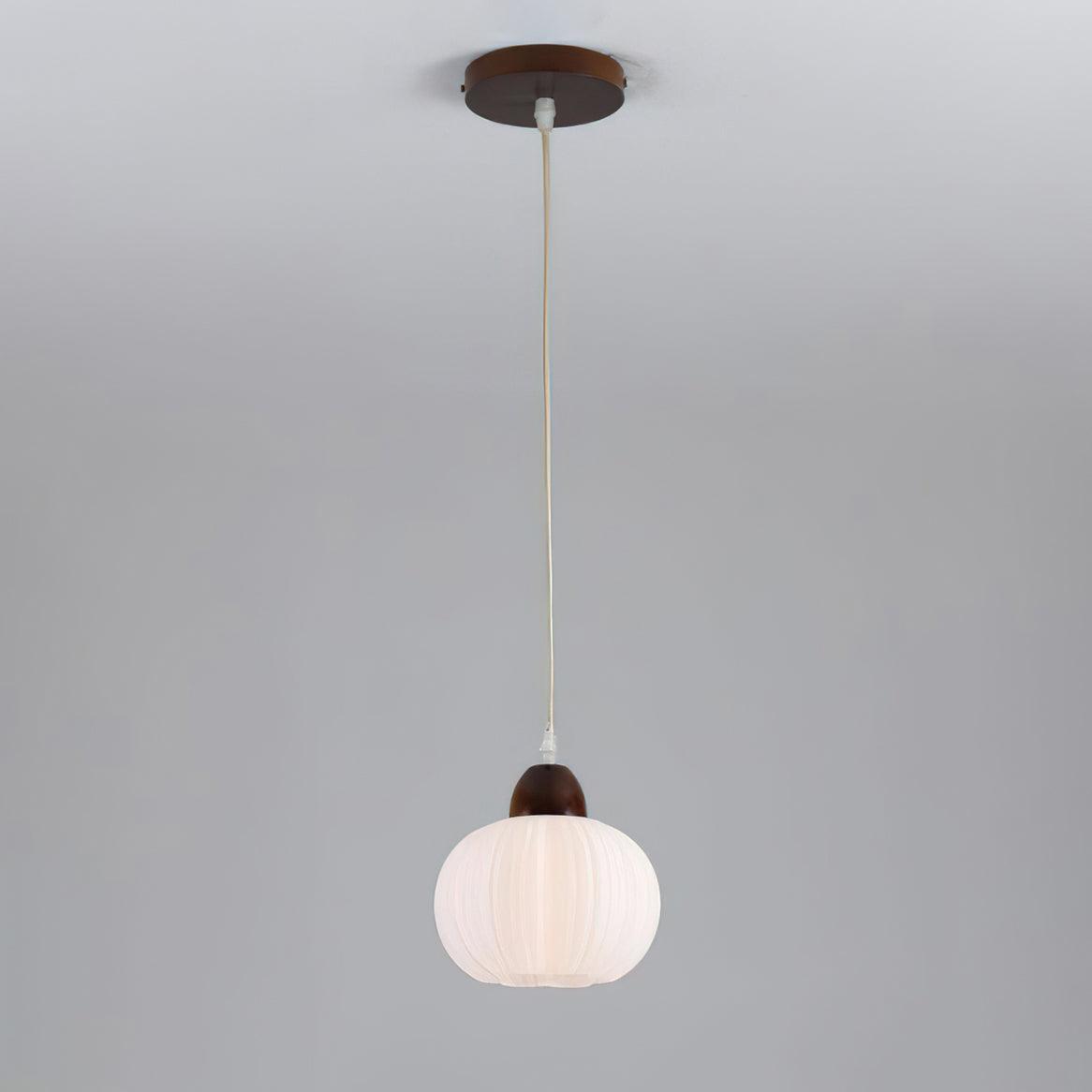 Large Flower Bag Pendant Light – Wooden & Acrylic Modern Hanging Lamp for Dining Room