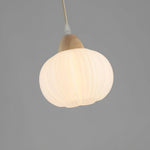 Large Flower Bag Pendant Light – Wooden & Acrylic Modern Hanging Lamp for Dining Room