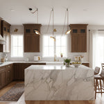 Lasso Stone Pendant Light — Sculptural Travertine & Leather Hanging Lamp