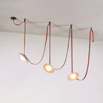 Lasso Stone Pendant Light — Sculptural Travertine & Leather Hanging Lamp