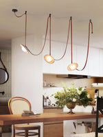 Lasso Stone Pendant Light — Sculptural Travertine & Leather Hanging Lamp
