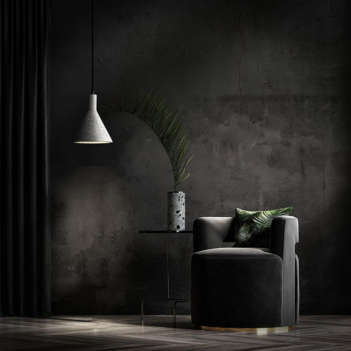 Lastri Cement Pendant Light – Modern Minimalist Hanging Lamp for Dining & Living Spaces