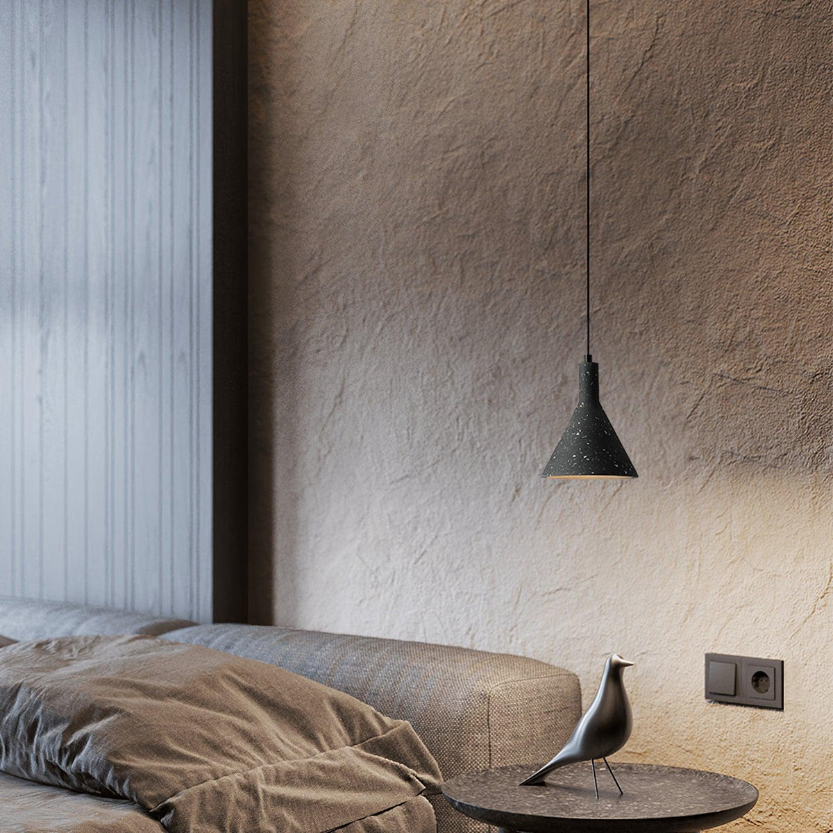 Lastri Cement Pendant Light – Modern Minimalist Hanging Lamp for Dining & Living Spaces