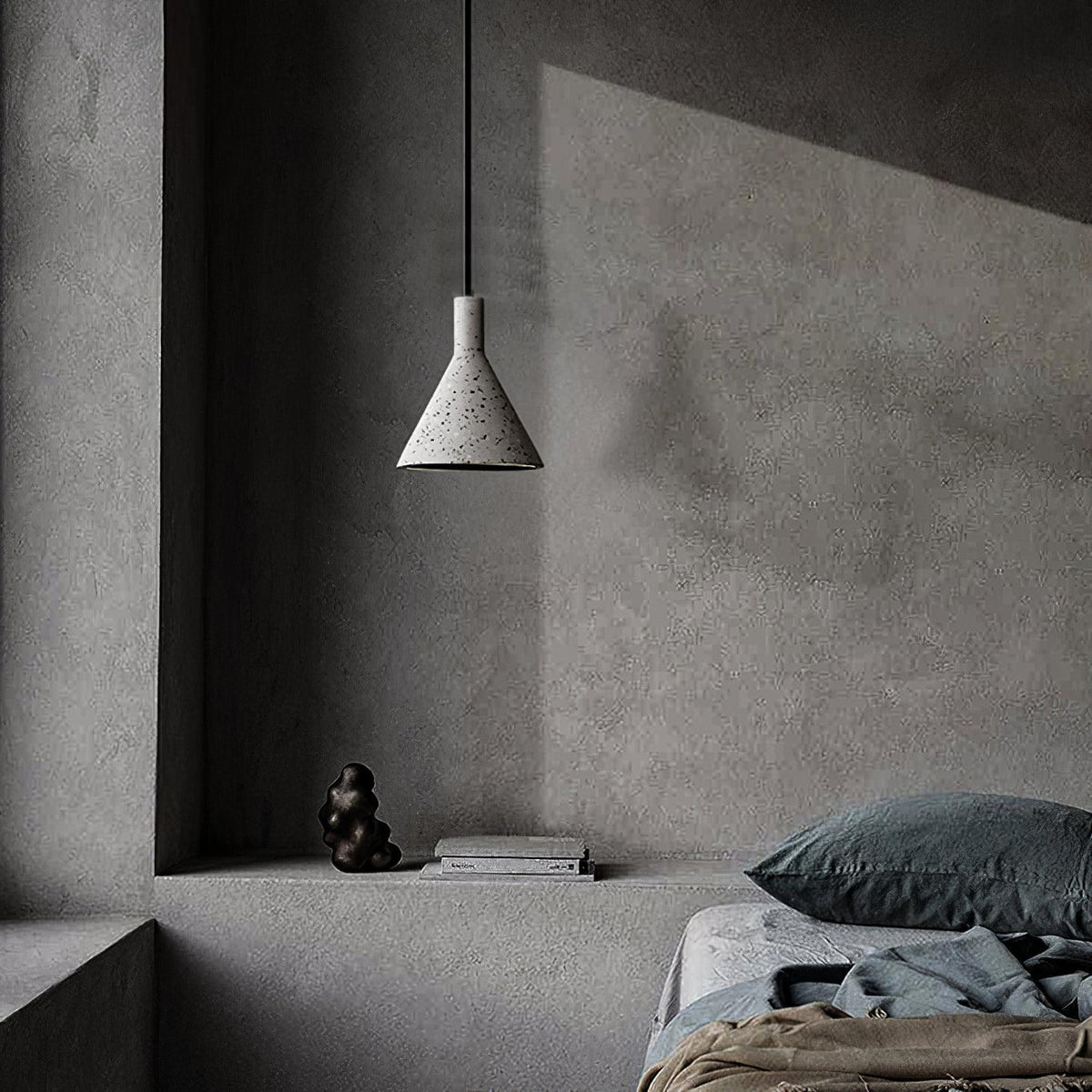 Lastri Cement Pendant Light – Modern Minimalist Hanging Lamp for Dining & Living Spaces
