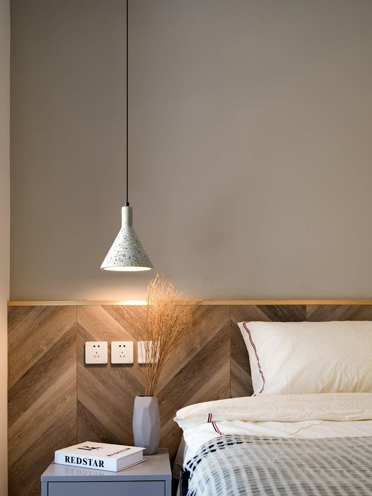 Lastri Cement Pendant Light – Modern Minimalist Hanging Lamp for Dining & Living Spaces