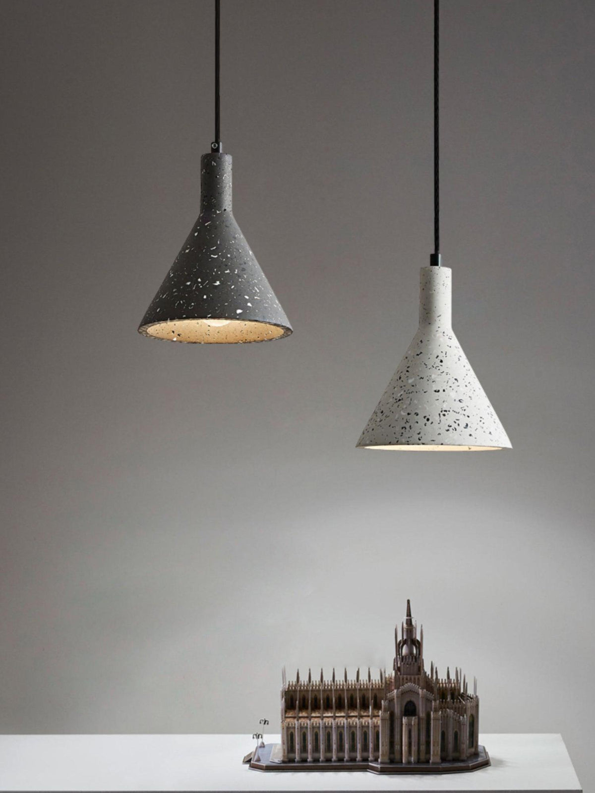 Lastri Cement Pendant Light – Modern Minimalist Hanging Lamp for Dining & Living Spaces