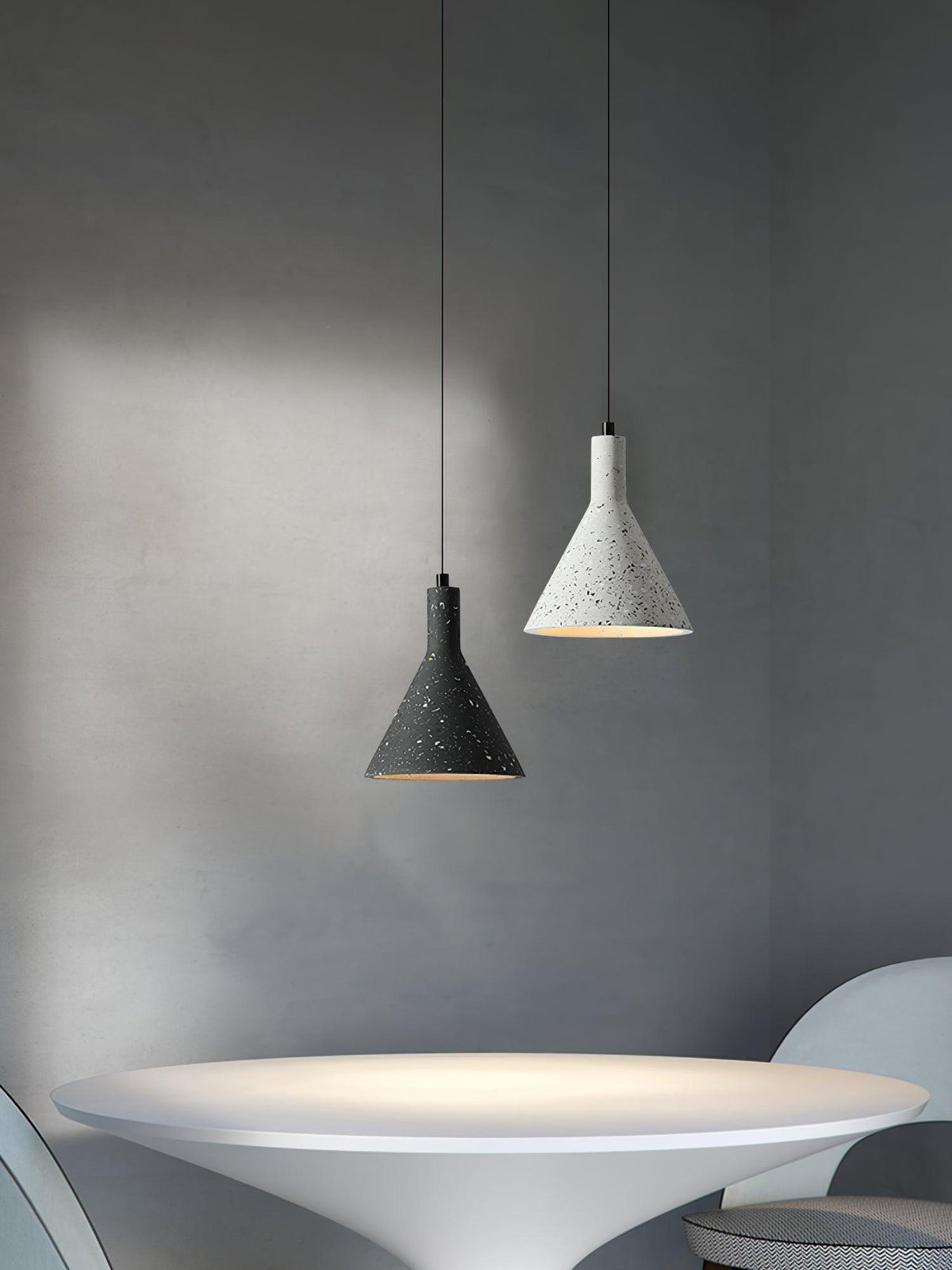 Lastri Cement Pendant Light – Modern Minimalist Hanging Lamp for Dining & Living Spaces