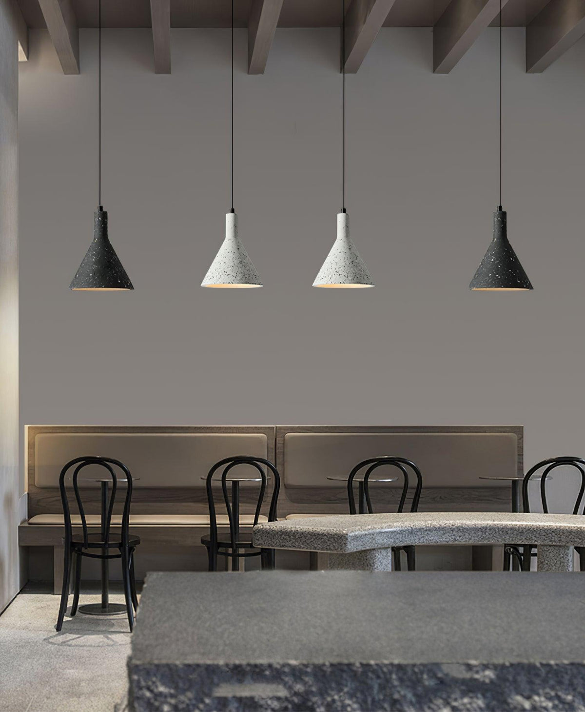Lastri Cement Pendant Light – Modern Minimalist Hanging Lamp for Dining & Living Spaces