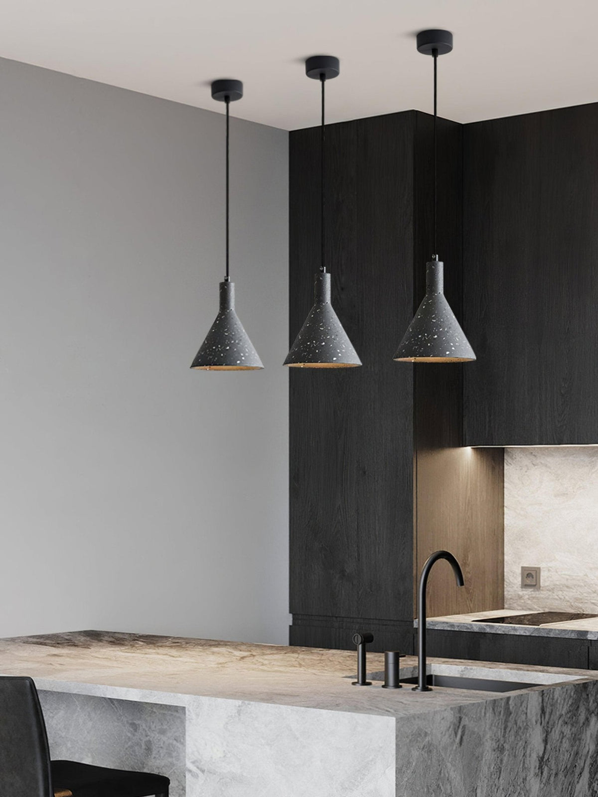 Lastri Cement Pendant Light – Modern Minimalist Hanging Lamp for Dining & Living Spaces