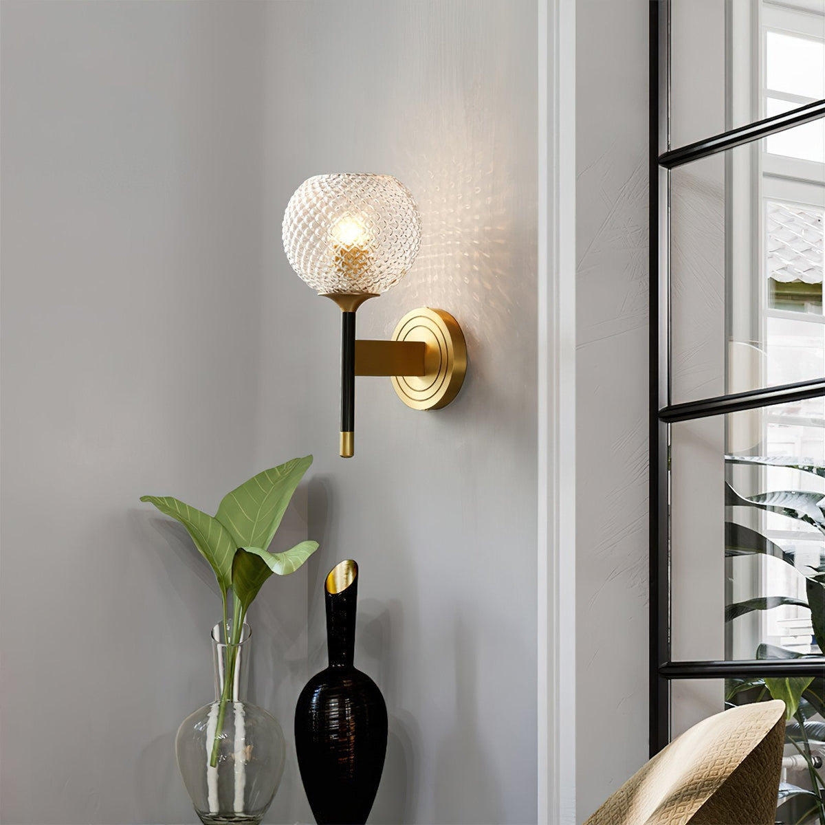 Lattice Glass Wall Light