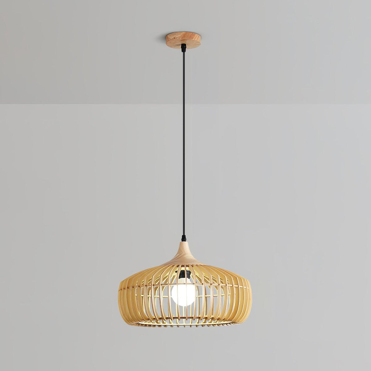 Lattice Nest Wooden Pendant Light – Modern Handcrafted Ceiling Lamp