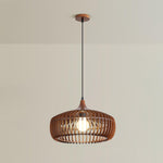 Lattice Nest Wooden Pendant Light – Modern Handcrafted Ceiling Lamp