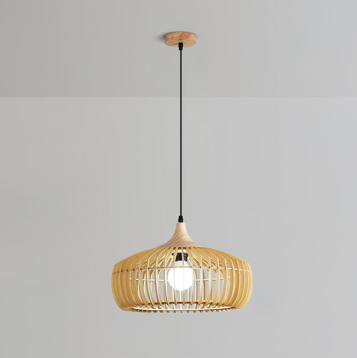 Lattice Nest Wooden Pendant Light – Modern Handcrafted Ceiling Lamp