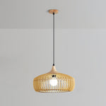 Lattice Nest Wooden Pendant Light – Modern Handcrafted Ceiling Lamp