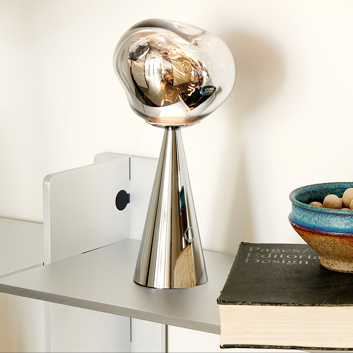 Lava Rechargeable Table Lamp – Modern Art Shade LED Table Light