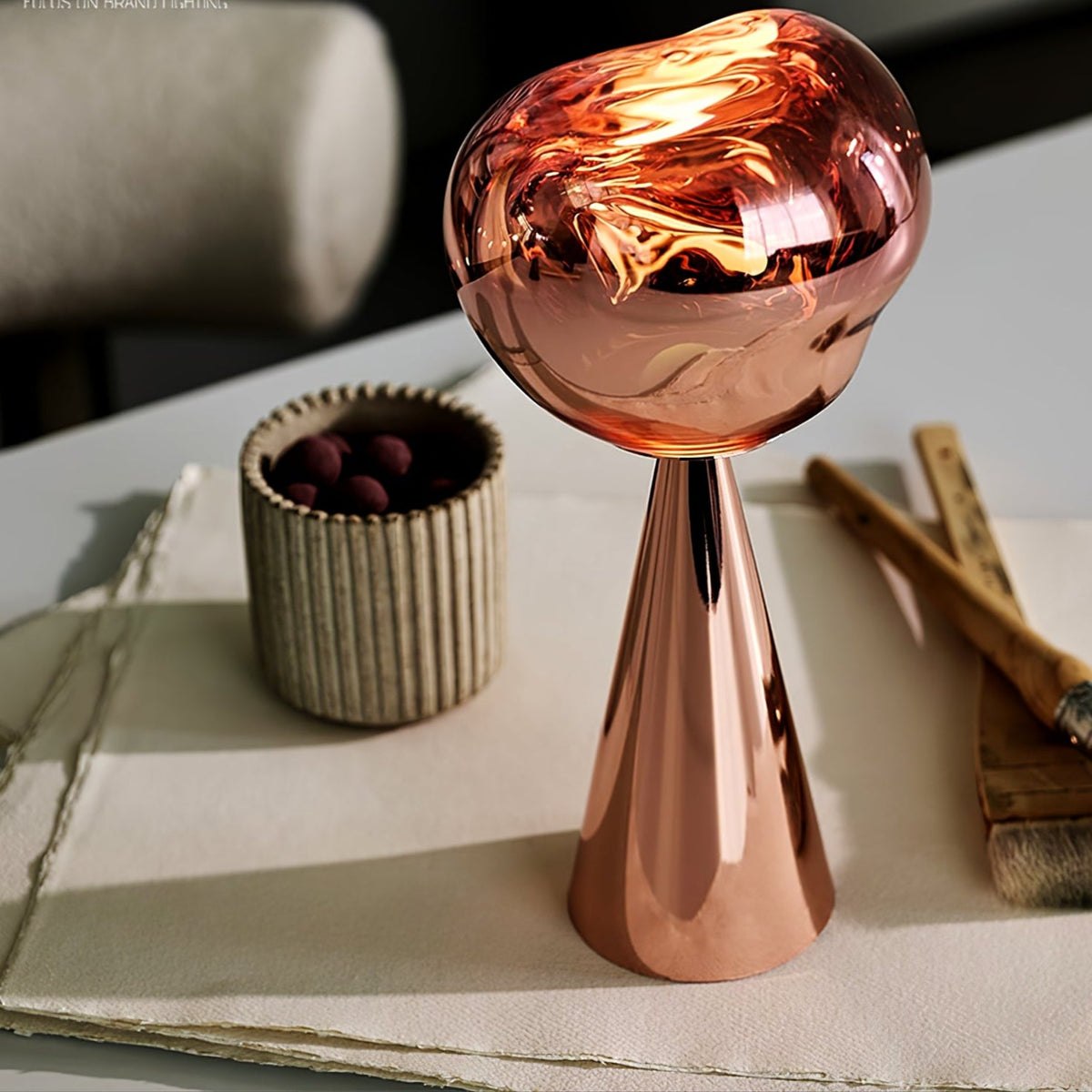 Lava Rechargeable Table Lamp – Modern Art Shade LED Table Light